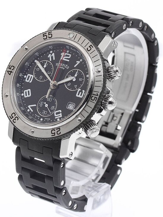 HERMES Clipper diver CL2.915 Chronograph black Dial Quartz Men\'s Watch_936011 main image 10